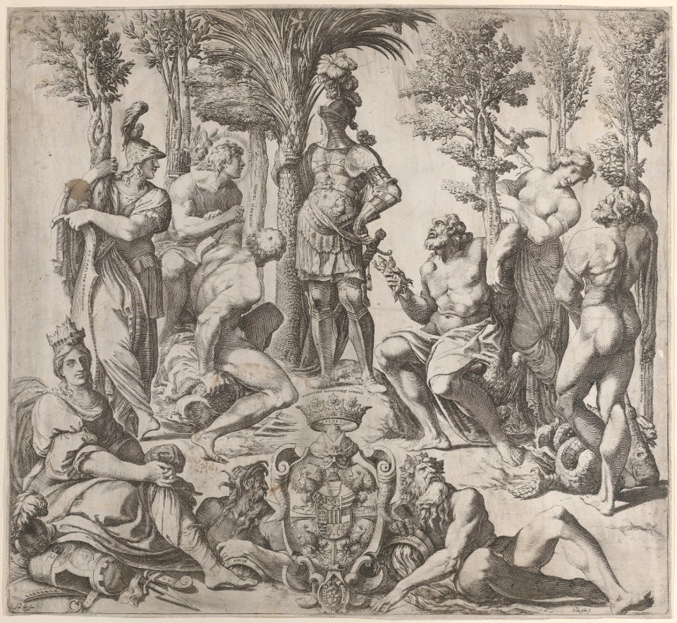 Allegorical composition with six Olympian gods Met DP885654