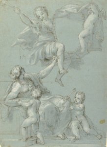 Allegorical Composition with Figures of Painting and Fame MET 1972.173 RECTO