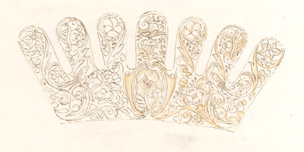 Album of designs for embroidery- bodices, gauntlets, caps, bags, page 57 (recto) MET DP165318