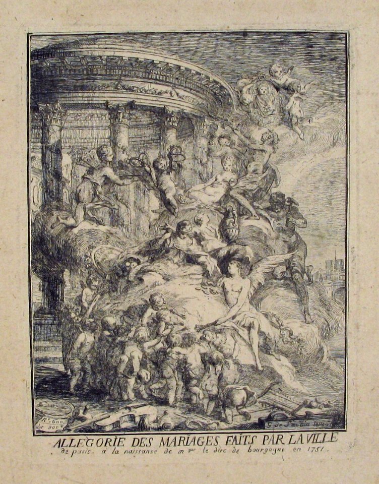 Allegorie des mariages faits par la Ville de Paris a la naissance du Duc de Bourgogne MET 1977.530.1