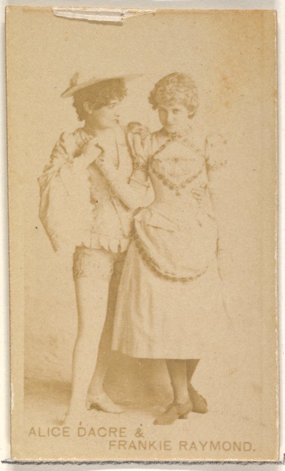 Alice Dacre and Frankie Raymond, from the Actors and Actresses series (N45, Type 8) for Virginia Brights Cigarettes MET DP831431