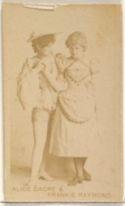 Alice Dacre and Frankie Raymond, from the Actors and Actresses series (N45, Type 8) for Virginia Brights Cigarettes MET DP831431