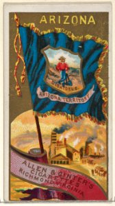 Arizona, from Flags of the States and Territories (N11) for Allen & Ginter Cigarettes Brands MET DP834504