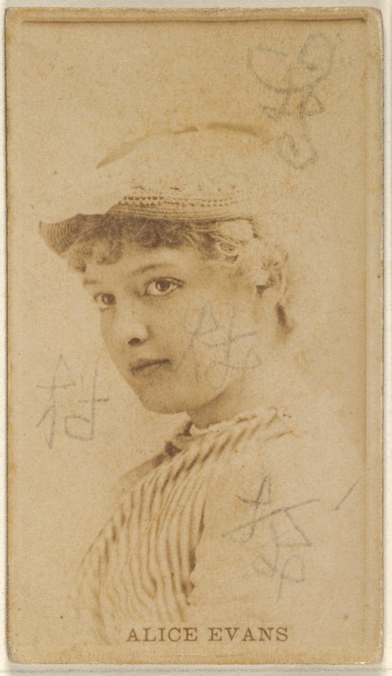 Alice Evans, from the Actors and Actresses series (N45, Type 8) for Virginia Brights Cigarettes MET DP831673