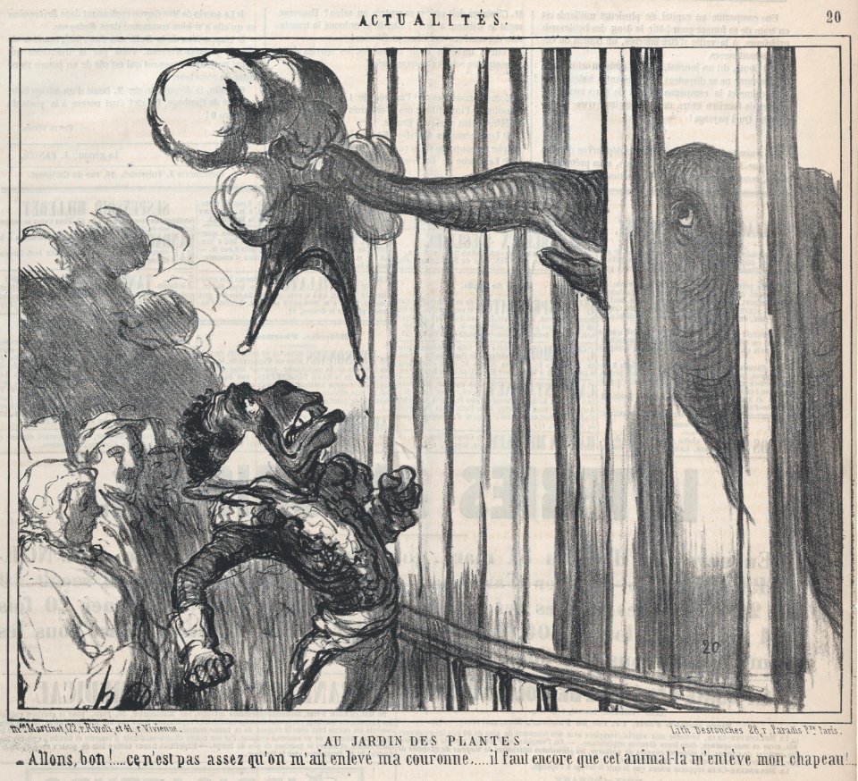 Au Jardin des Plantes, from Actualités, published in Le Charivari, March 19, 1859 MET DP876842