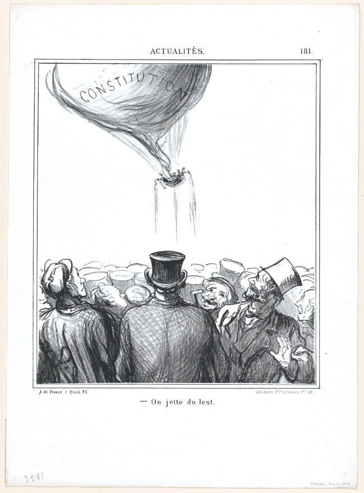 Away with the ballast!, from 'News of the day,' published in Le Charivari, August 12, 1869 - MET DP877902