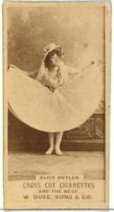 Alice Butler, from the Actors and Actresses series (N145-3) issued by Duke Sons & Co. to promote Cross Cut Cigarettes MET DP839709
