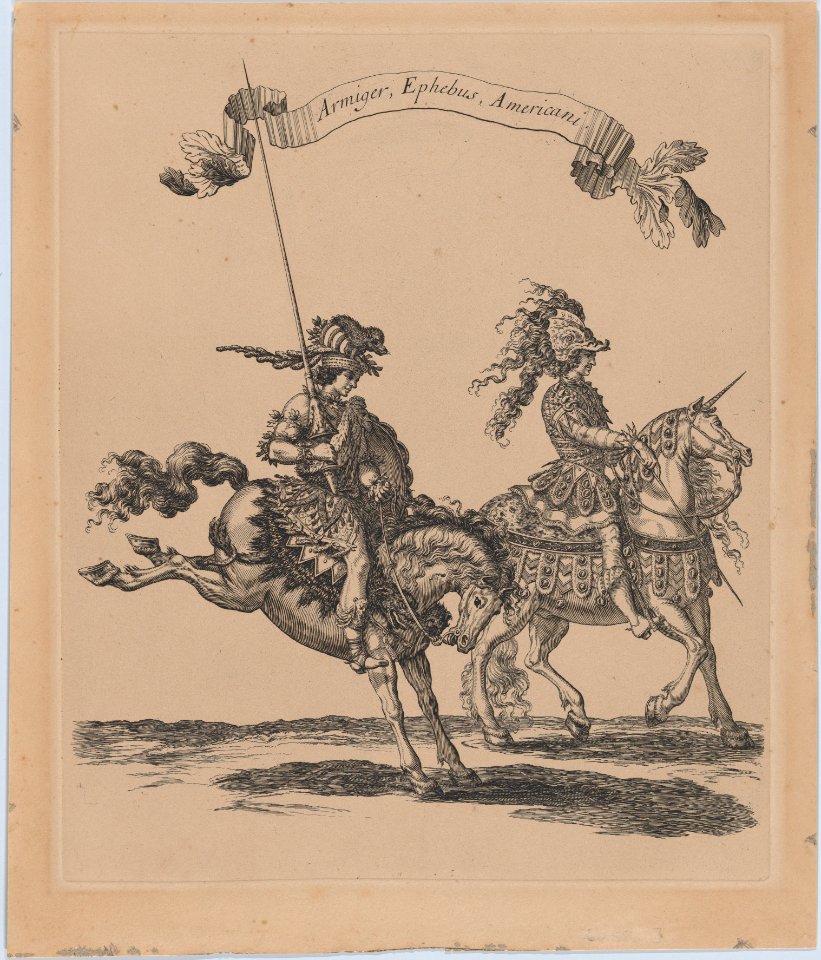 Armiger, Ephebus, Americani, from 'Courses de Testes et de Bagues Faittes par Roy et par les Princes et Signeurs de sa Cour, en l'annee 1662' (Grand Carrousel) MET DP874861