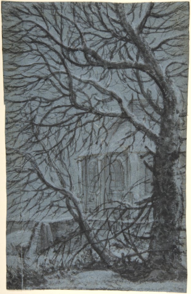 Apse of a Church Seen Through the Snowy Branches of a Tree MET DP800786