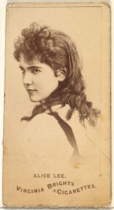 Alice Lee, from the Actors and Actresses series (N45, Type 1) for Virginia Brights Cigarettes MET DP829786