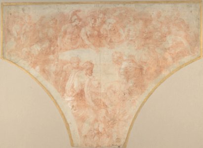 Apple of Discord Thrown by Eris at the Marriage of Peleus and Thetis- Study for Fresco in the Hall of Henri II at Fountainebleau MET DP801508