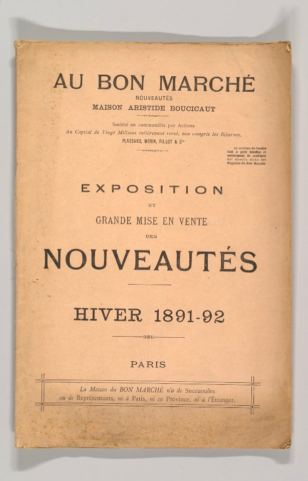 Au Bon Marché-Exposition et Grande Misé en Vente des Nouveautés Hiver 1891–92 MET DP819279