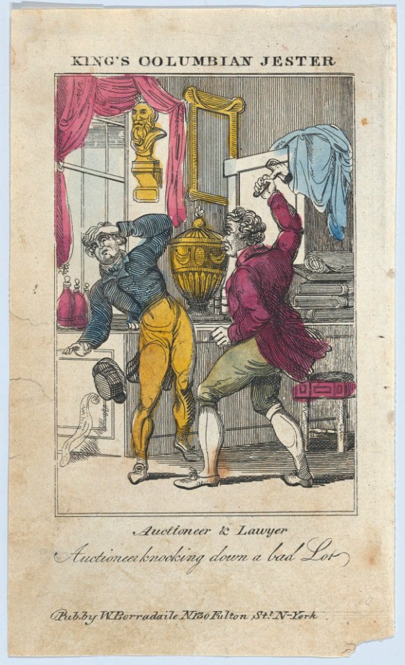Auctioneer & Lawyer, Auctioneer Knocking Down a Bad Lot MET DP876991