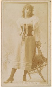 Alice Tack, from the Actresses series (N245) issued by Kinney Brothers to promote Sweet Caporal Cigarettes MET DP859688