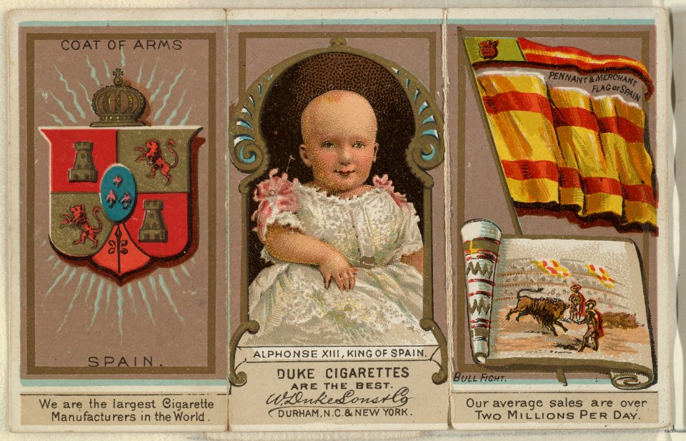 Alphonse XIII, King of Spain, from the Rulers, Flags, and Coats of Arms series (N126-2) issued by W. Duke, Sons & Co. MET DPB873900