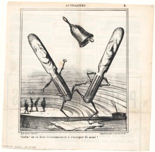At last, they are finally going to take care of us!, from 'News of the day,' published in Le Charivari, January 25, 1869 MET DP877767