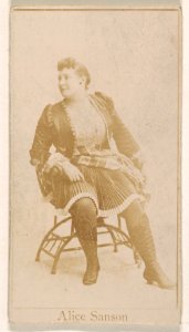 Alice Sanson, from the Actresses series (N245) issued by Kinney Brothers to promote Sweet Caporal Cigarettes MET DP859517