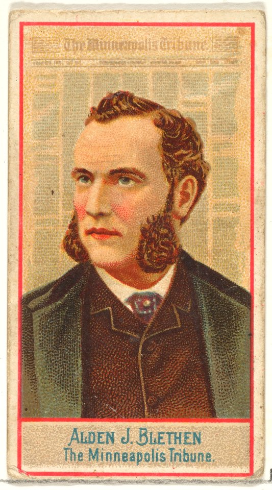 Alden J. Blethen, The Minneapolis Tribune, from the American Editors series (N1) for Allen & Ginter Cigarettes Brands MET DP827829