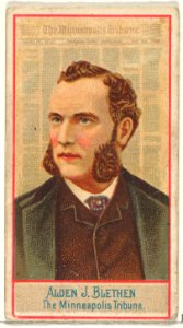 Alden J. Blethen, The Minneapolis Tribune, from the American Editors series (N1) for Allen & Ginter Cigarettes Brands MET DP827829
