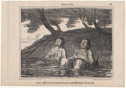 Ayant enfin trouvé..., from Actualités, published in Le Charivari, August 14, 1857 MET DP876656