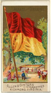 Alsace and Lorraine, from Flags of All Nations, Series 2 (N10) for Allen & Ginter Cigarettes Brands MET DP841358