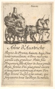 Anne d'Austrische, from 'The game of queens' (Le jeu des Reines renommées) MET DP833156