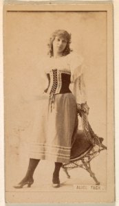 Alice Tack, from the Actresses series (N245) issued by Kinney Brothers to promote Sweet Caporal Cigarettes MET DP859687