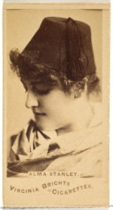 Alma Stanley, from the Actors and Actresses series (N45, Type 1) for Virginia Brights Cigarettes MET DP830020