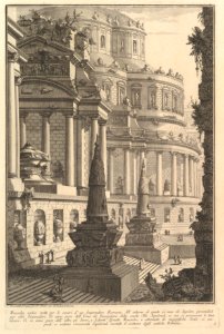 Ancient mausoleum erected for the ashes of a Roman Emperor (Mausoleo antico eretto per le ceneri d'un Imperadore Romano) MET DP827978