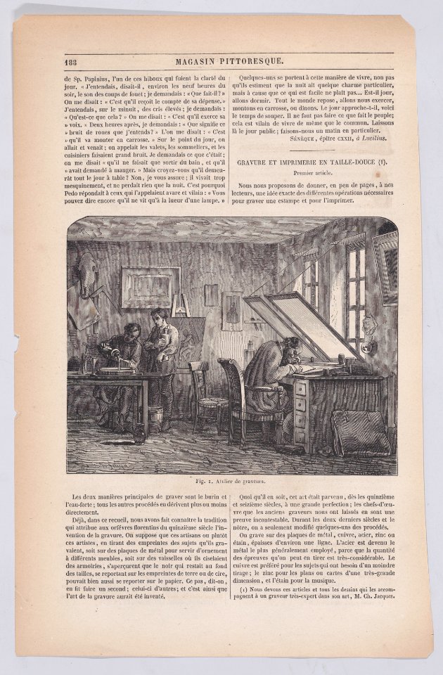 Atelier de graveurs; from Magasin Pittoresque Met DP888873