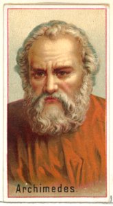 Archimedes, printer's sample for the World's Inventors souvenir album (A25) for Allen & Ginter Cigarettes MET DP838812