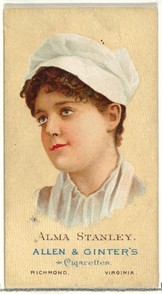 Alma Stanley, from World's Beauties, Series 2 (N27) for Allen & Ginter Cigarettes MET DP838139
