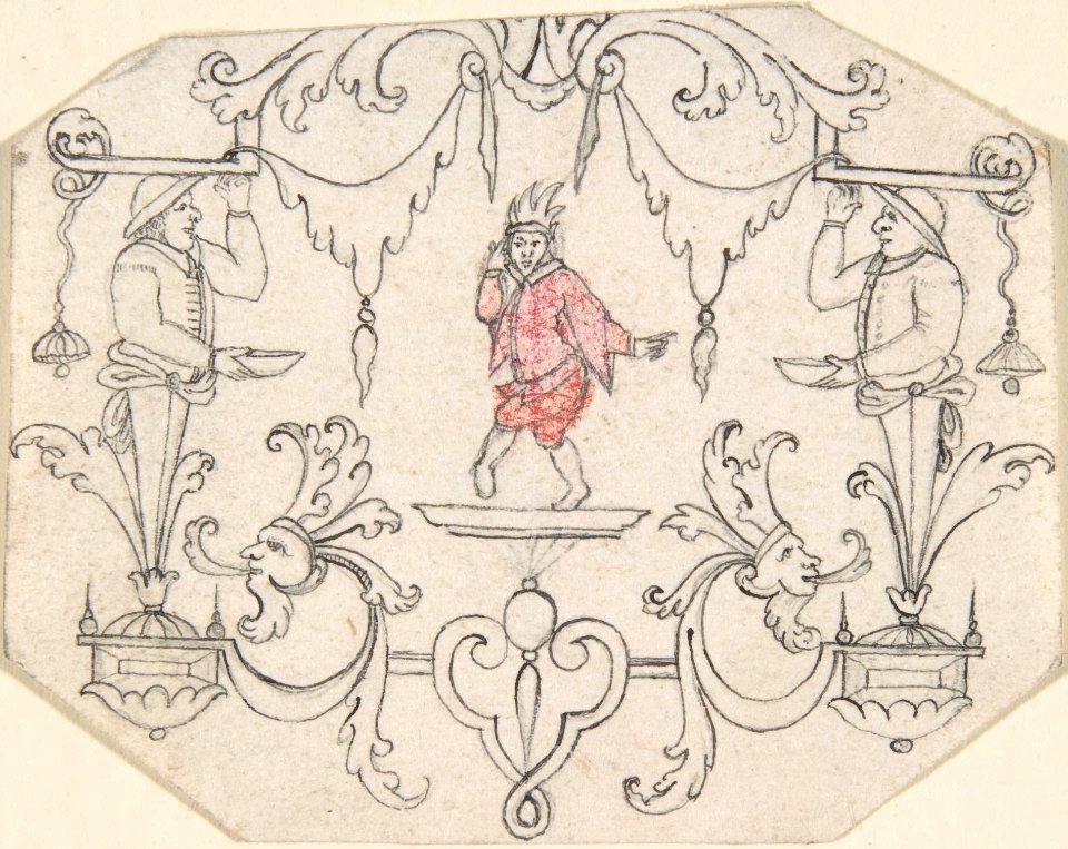 Arabesque Cartouche with Dancing Figure MET DP808996