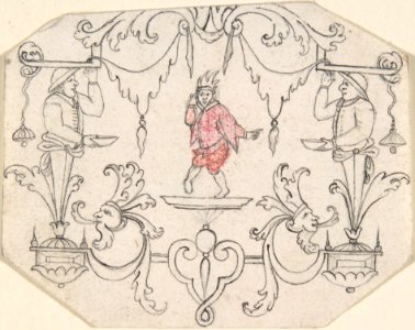 Arabesque Cartouche with Dancing Figure MET DP808996