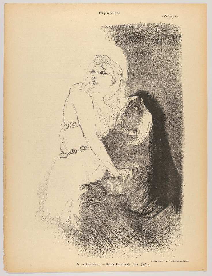 At the Théâtre de la Renaissance- Sarah Bernhardt in Phèdre MET DP835476