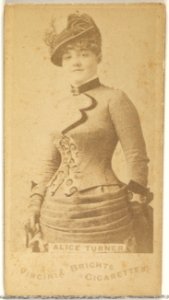 Alice Turner, from the Actors and Actresses series (N45, Type 1) for Virginia Brights Cigarettes MET DP830062