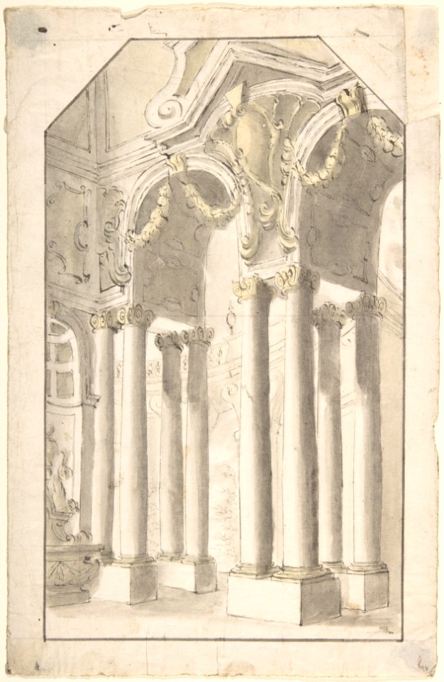 Architectural Perspective- Design for Painted Wall Decoration (?) MET DP803333