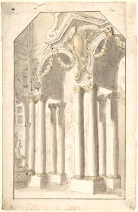 Architectural Perspective- Design for Painted Wall Decoration (?) MET DP803333