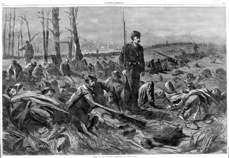 Army of the Potomac – Sleeping on Their Arms (Harper's Weekly, Vol. VIII) MET MM10619