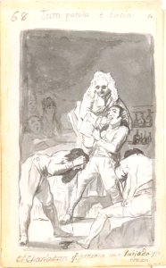 At the Count Palatine's (Al Conde Palatino), Study for Capricho, plate 33 MET DT236262