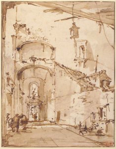 Architectural Capriccio- A Vaulted Passageway (recto); Ruined Loggia (verso) MET 37.165.82 RECTO