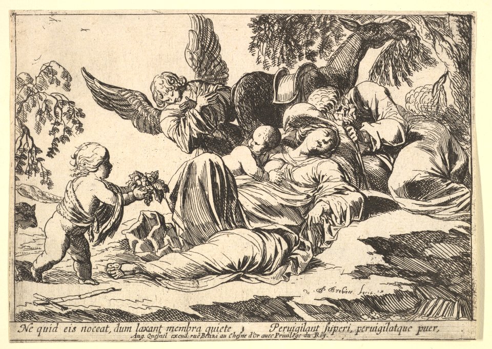 Angels Giving Fruit to the Sleeping Holy Family MET DP824169