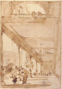 Architectural Capriccio- A Palace Colonnade. MET 37.165.76