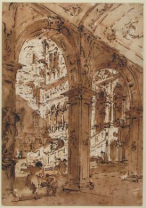 Architectural Capriccio- Courtyard of a Palace MET 37.165.71
