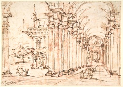 Architectural Capriccio- Vaulted Colonnade of a Palace MET DP810126