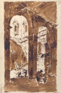 Architectural Capriccio- Courtyard of a Palace MET 37.165.87