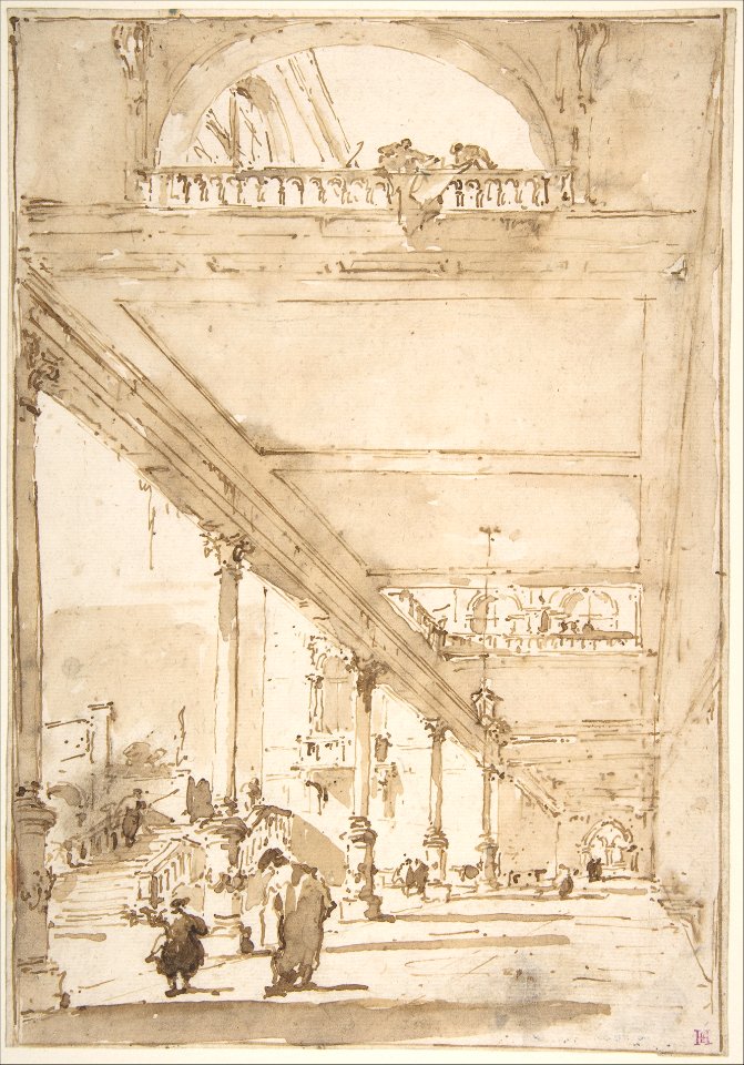 Architectural Capriccio- A Palace Colonnade. MET DP810115