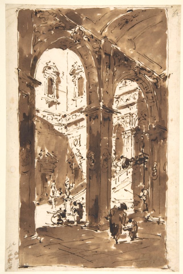Architectural Capriccio- Courtyard of a Palace MET DP810122