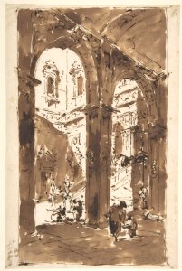 Architectural Capriccio- Courtyard of a Palace MET DP810122