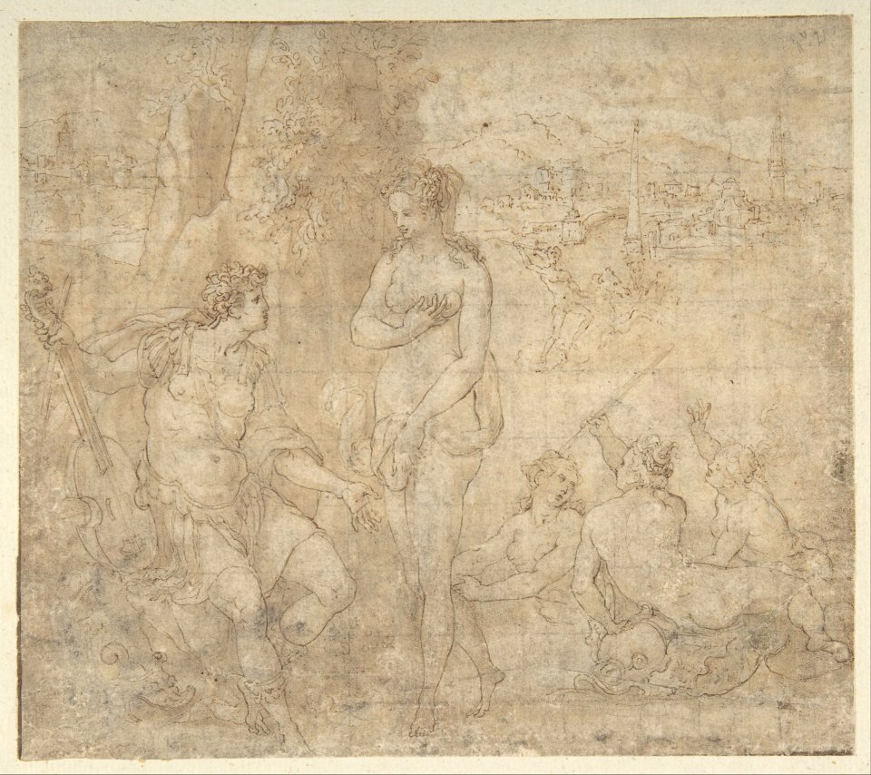 Apollo and Galatea in a Landscape with Neptune and Three Nymphs MET DP802054